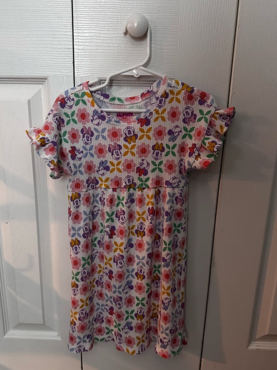Disney Other - Disney JR X Old Navy | Toddler Girls' White Floral Minnie Short Sleeve Dress